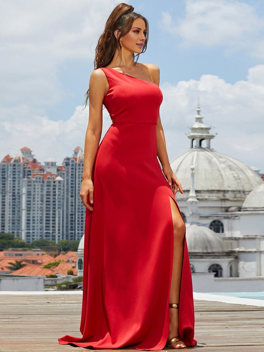 Formal shoulder hollow A-line and floor length Prom Dress - LD Dress
