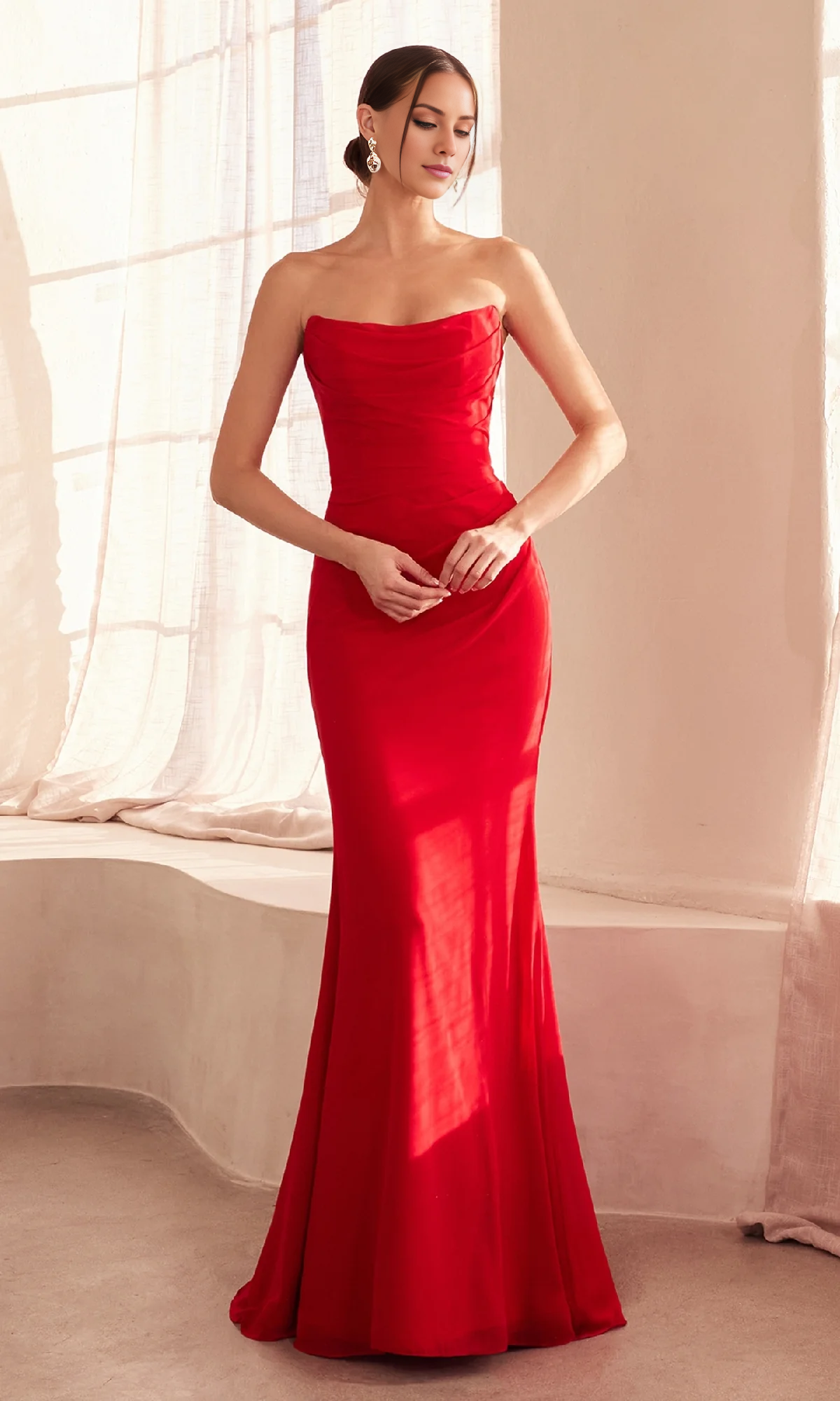 Jimiss off shoulder strapless back zipper and floor length Prom dress