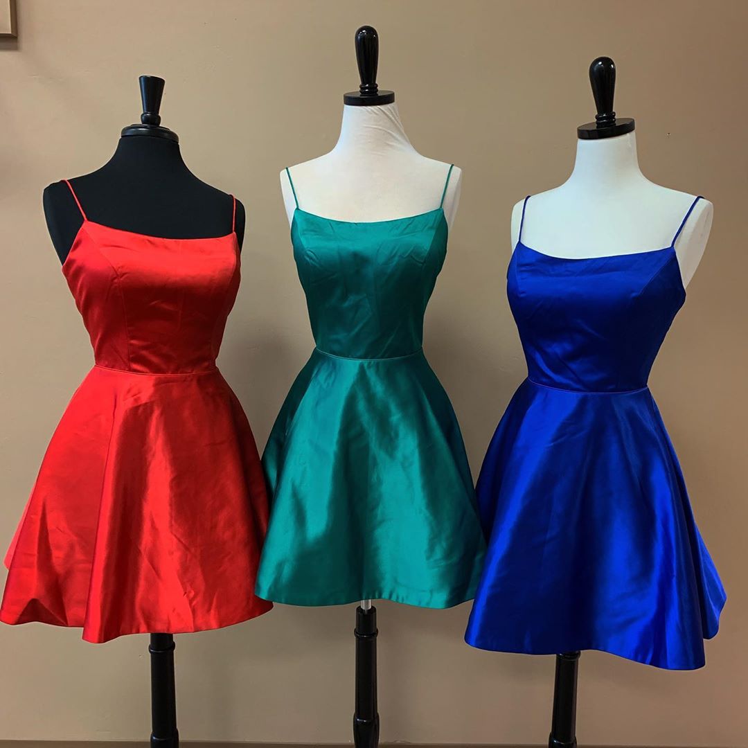 Simple Straps Short Homecoming Dress