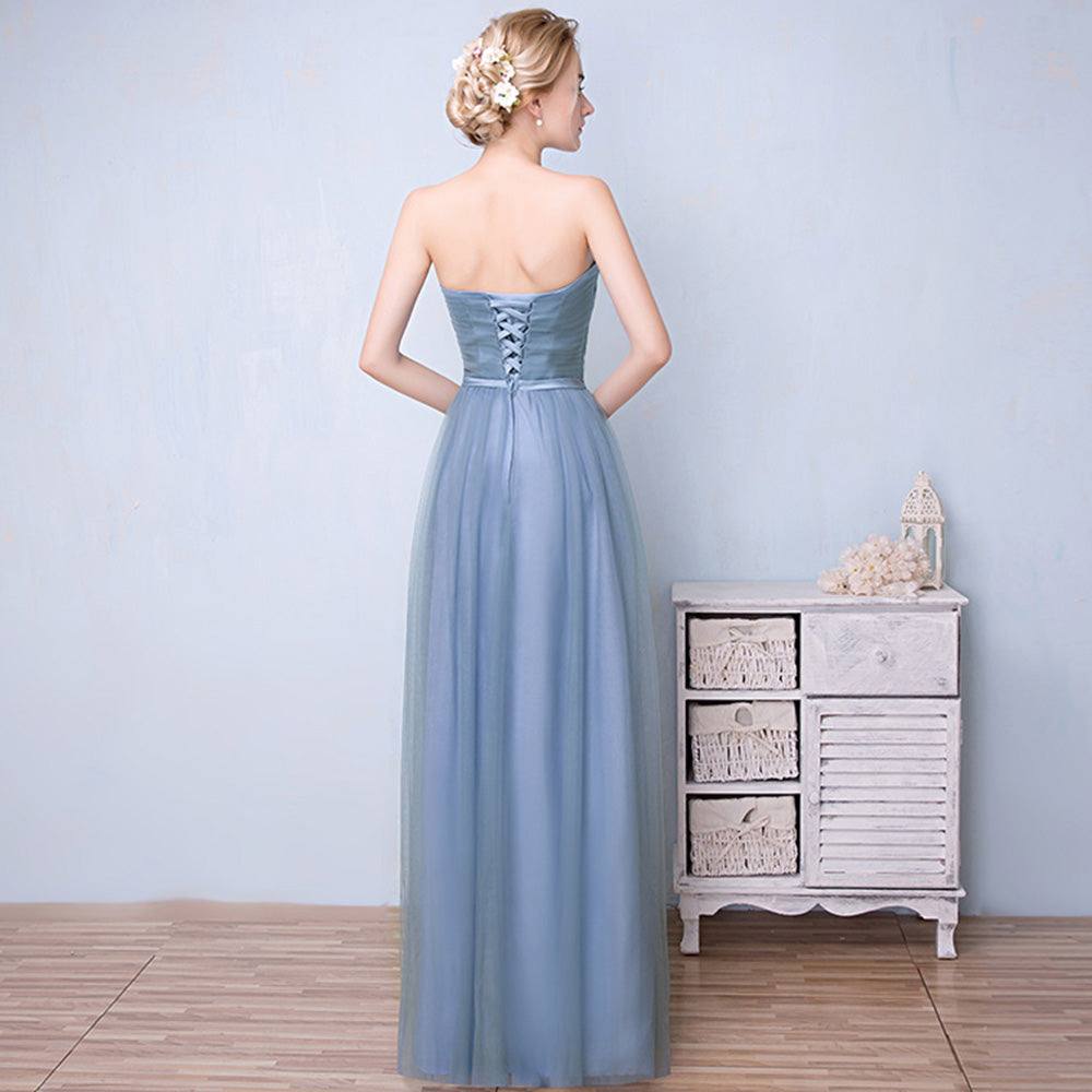 Sweetheart Pleated Bow Tie Bridesmaid Dress - RongMoon