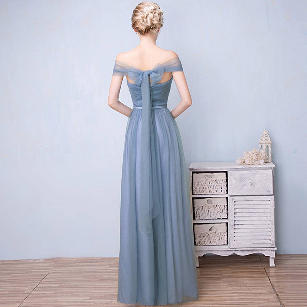 Convertible Sweetheart Pleated Bow Tie Bridesmaid Dress - RongMoon