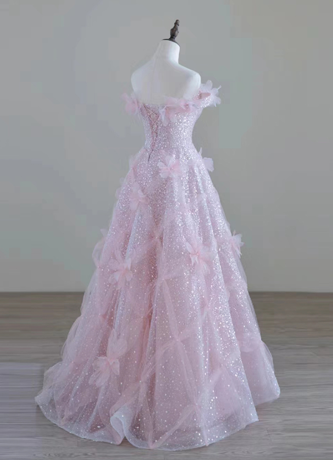 Women High Feeling Pink Fairy Prom Dress Long Party Dresses P1603
