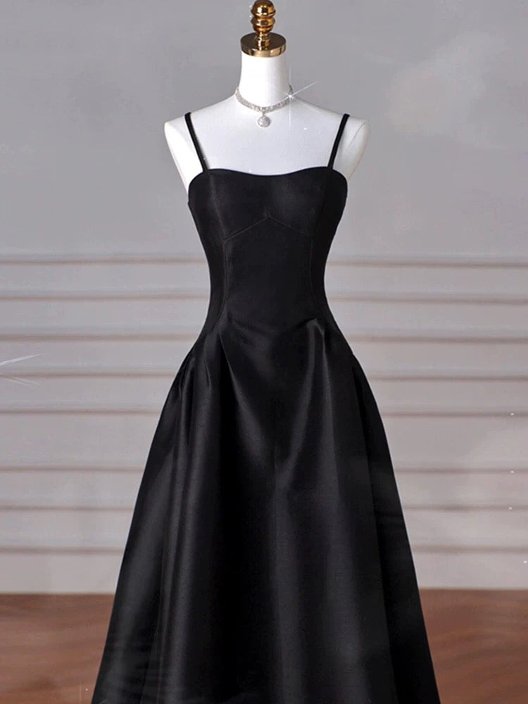 Gorgeous A line Straps Satin Burgundy Prom Dress P1878