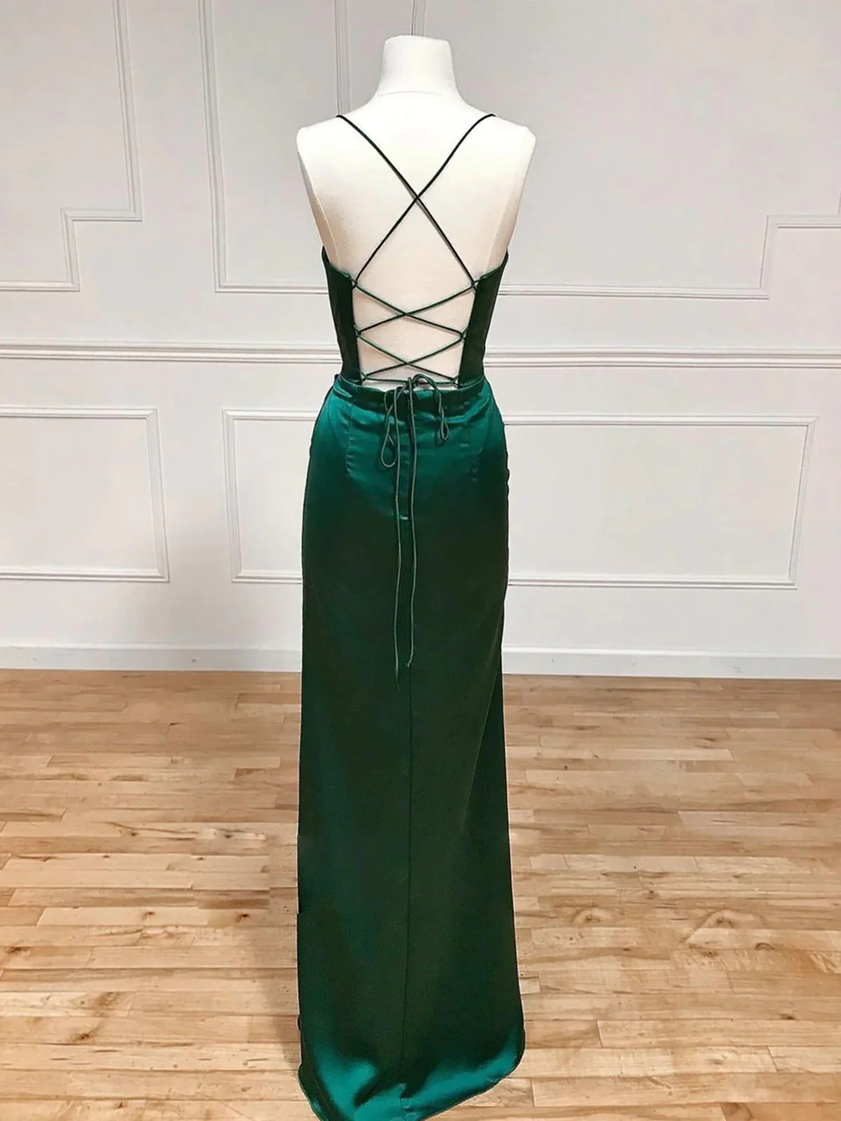 Sweetheart Neck Green Mermaid Long Prom Dresses P2240