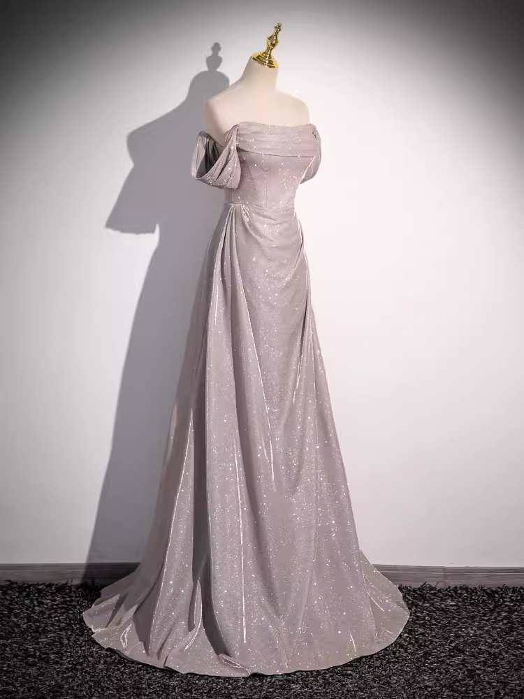 Pretty A line Square Neckline Sleeveless Long Evening Party Dress Pink Prom Dresses PD0055