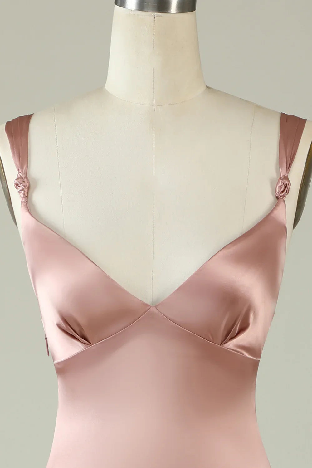 Pink slit asymmetrical bridesmaid dress