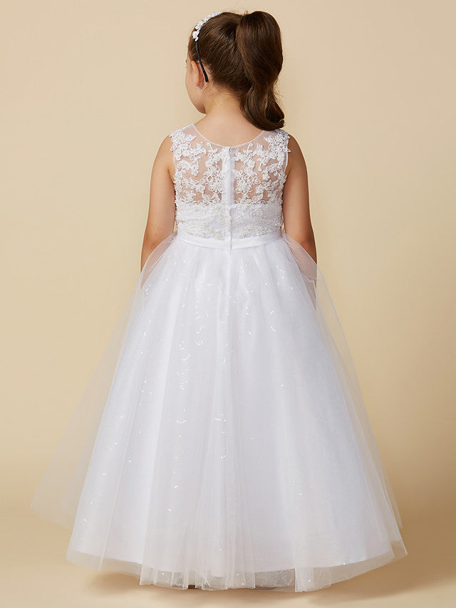 Gorgeous Princess Lace Tulle Flower Girl Dress