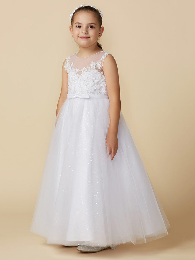 Gorgeous Princess Lace Tulle Flower Girl Dress