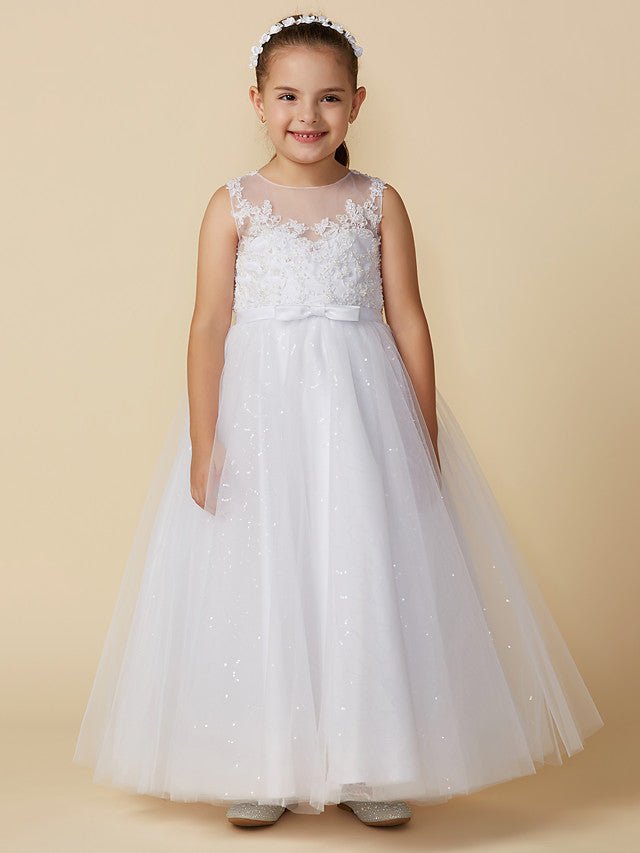 Gorgeous Princess Lace Tulle Flower Girl Dress