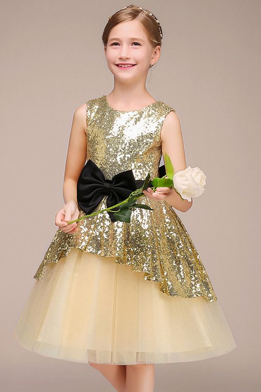 Lovely Jewel Sleeveless Flower Girl Dress with Tulle and Sequins