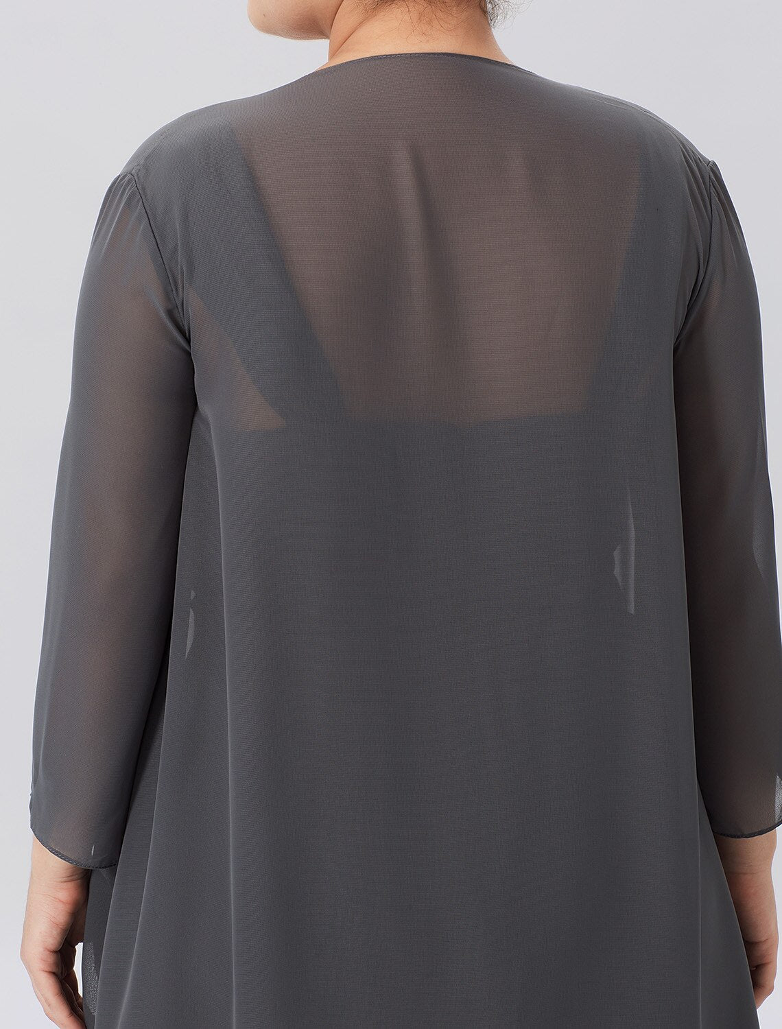 Aimishang A-Line Mother of the Bride Dress Formal Plus Size Elegant Straps Knee Length Chiffon Sleeveless yes with Criss Cross Pleats