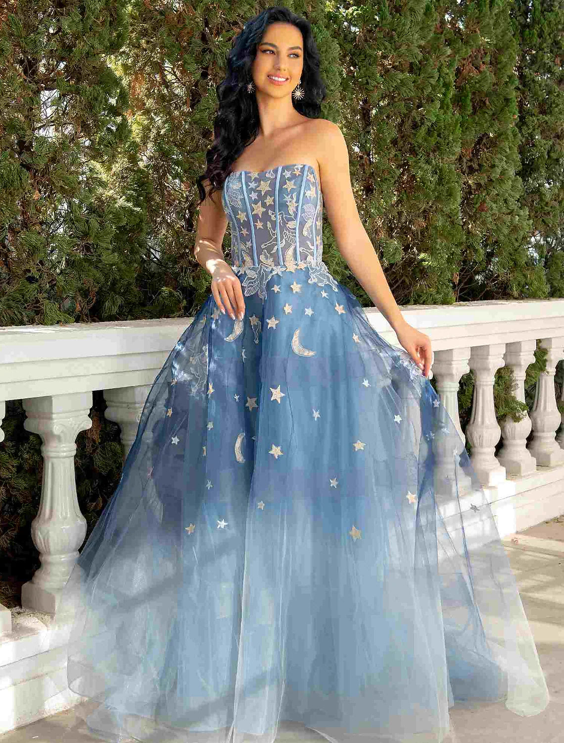 Ball Gown Prom Dresses Luxurious Dress Wedding Party Sleeveless Strapless Lace with Sequin Appliques
