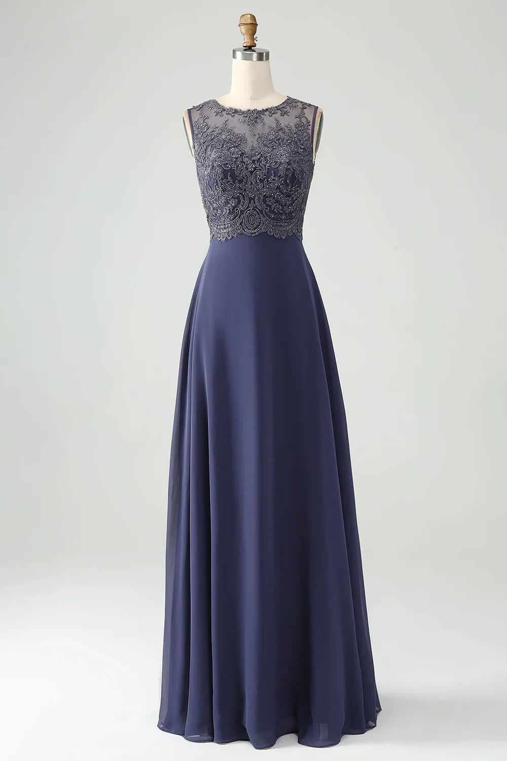 A Line Sparkly Beaded Mother of Bride Dress with Shawl