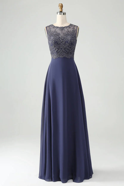 A Line Sparkly Beaded Mother of Bride Dress with Shawl