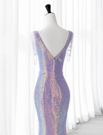 Luxurious Shiny Long Sequin Prom Dress P1714