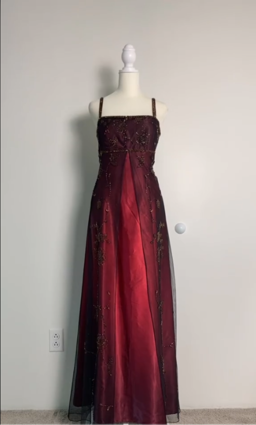 Sexy A Line Spaghetti Straps Burgundy Long Evening Dress Party Dress Prom Dresses P2412
