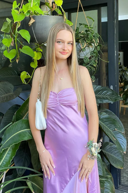 Sexy Mermaid Spaghetti Straps Sleeveless Party Dress Yellow Prom Dress P846