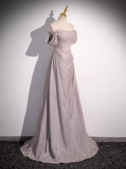Pretty A line Square Neckline Sleeveless Long Evening Party Dress Pink Prom Dresses PD0055
