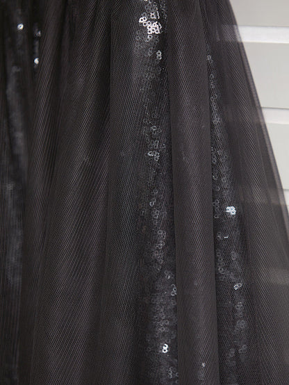 A-Line One Shoulder Flower Girl Dress Maxi Tulle with Beading