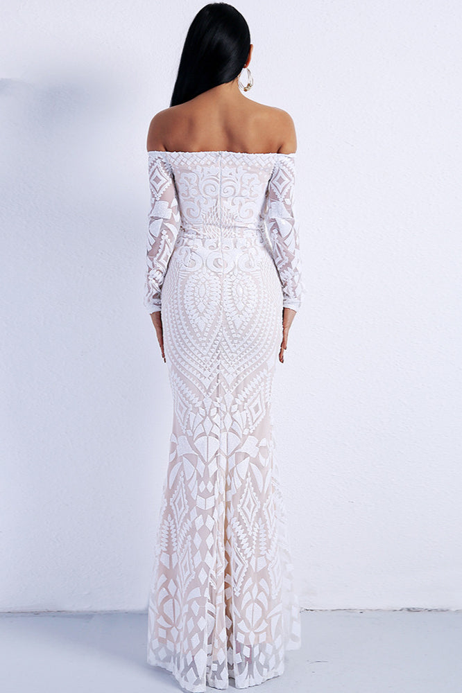 Glamorous Long Sleeve Mermaid Sequins Prom Dress for Your Evening Party