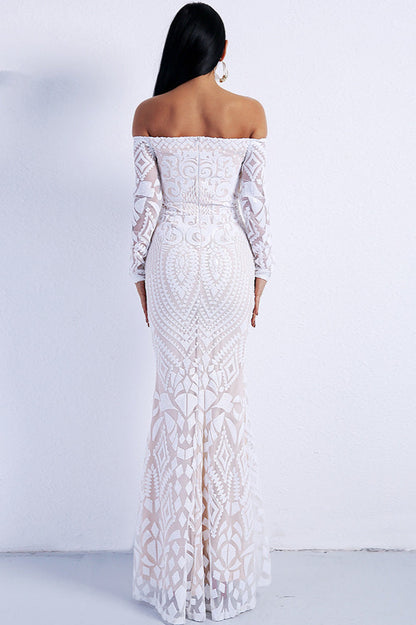 Glamorous Long Sleeve Mermaid Sequins Prom Dress for Your Evening Party