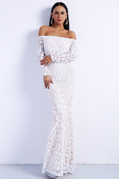 Glamorous Long Sleeve Mermaid Sequins Prom Dress for Your Evening Party