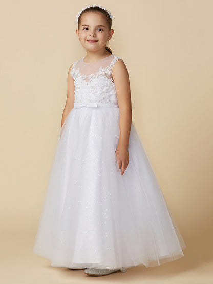 Gorgeous Princess Lace Tulle Flower Girl Dress