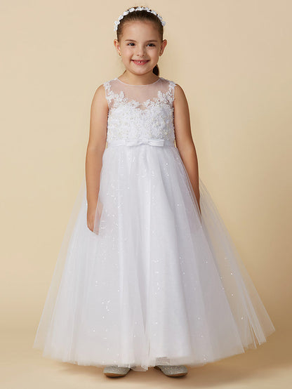 Gorgeous Princess Lace Tulle Flower Girl Dress