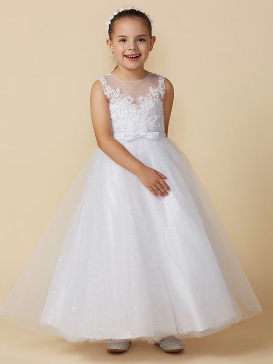 Gorgeous Princess Lace Tulle Flower Girl Dress