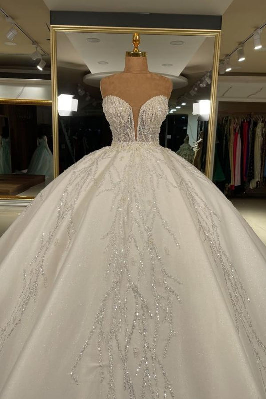 Gorgeous Sweetheart Wedding Dress - Amazing Long Ball Gown