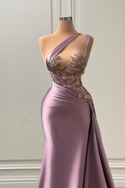 Gorgeous Wisteria Mermaid Prom Dress with Beads for Holiday Parties