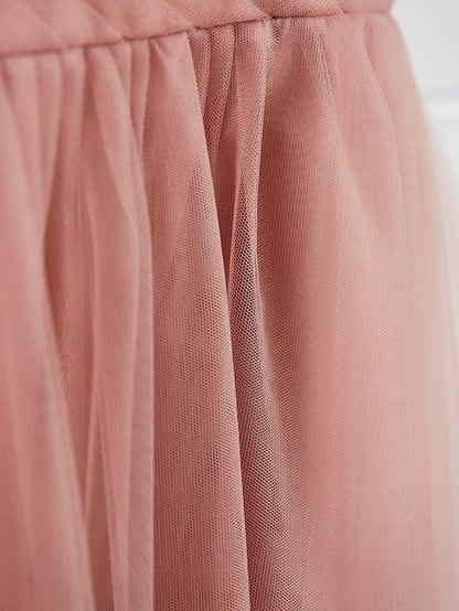 Jewel Sleeveless A-Line Maxi Flower Girl Dress with Tulle and Lace