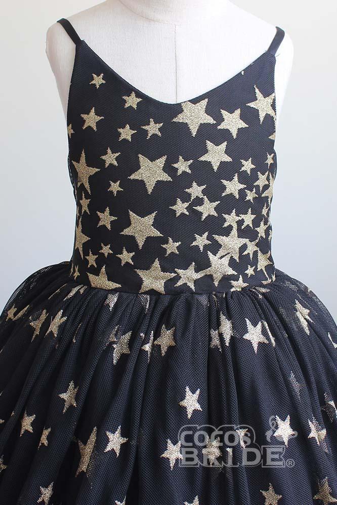 V-Neck Sleeveless Ball Gown Dress in Navy Blue